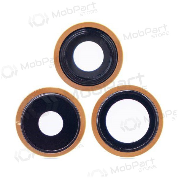 Apple iPhone 13 Pro τζαμάκι κάμερας (3τεμ) (χρυσαφένιος) (με πλαίσιο)