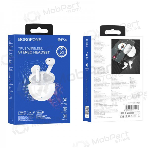 Ασύρματος handsfree ακουστικα Borofone BE54 Rejoice TWS (άσπρο)