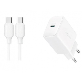 Φορτιστής Joyroom JR-TCF20 USB-C PD20W + USB-C to USB-C cable 1.0m άσπρο