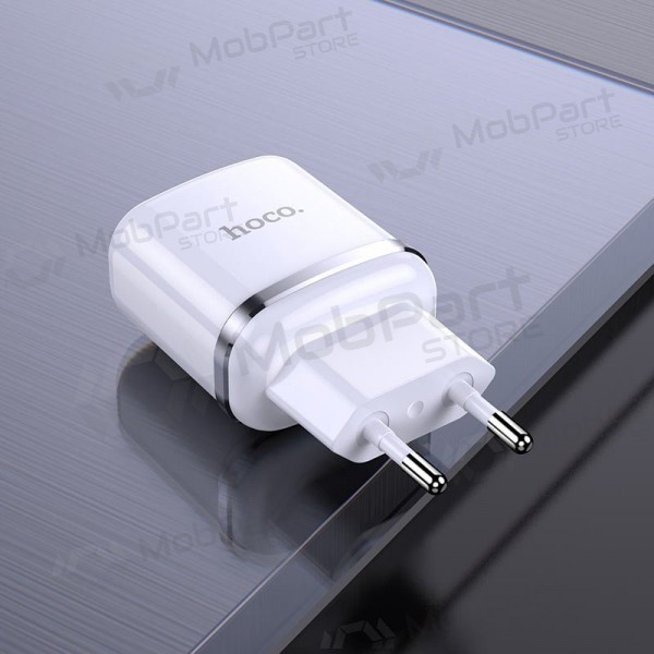 Φορτιστής Hoco N4 με 2 θύρες USB (2.4A) (λευκός)