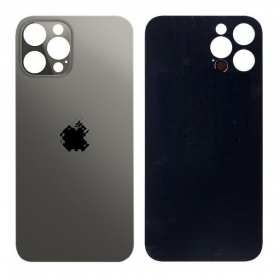 Apple iPhone 12 Pro Max πίσω κάλυμμα μπαταρίας (μαύρος) (bigger hole for camera)