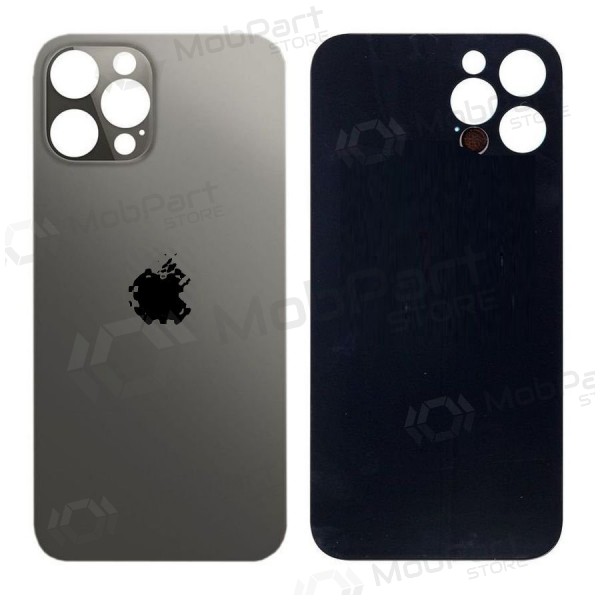 Apple iPhone 12 Pro Max πίσω κάλυμμα μπαταρίας (μαύρος) (bigger hole for camera)