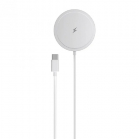 Ασύρματος φορτιστής MagSafe Blue Star Charing Pad 15 W με καλώδιο USB-C λευκό