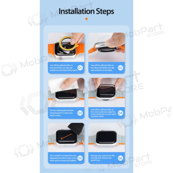 LCD apsauginis stikliukas Dux Ducis Pmma (2Pack) Apple Watch 41mm μαύρος