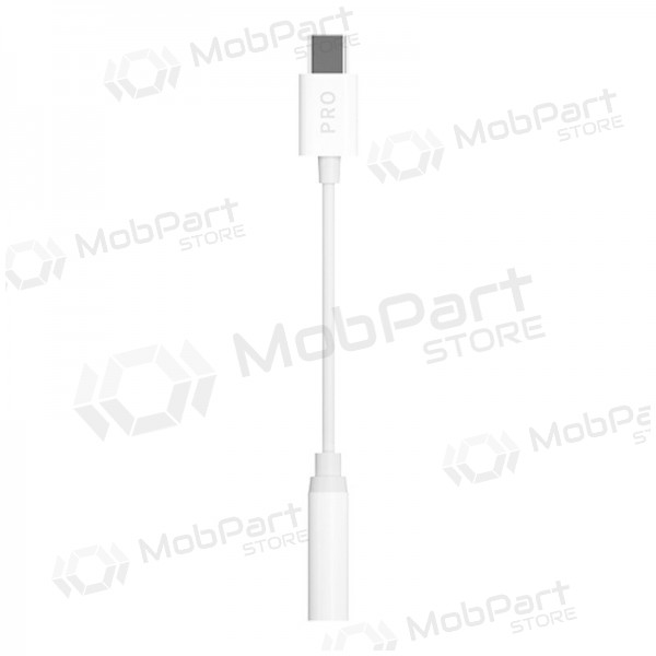 Προσαρμογέας ήχου Dudao L16CPro USB-C σε 3.5 mm λευκός