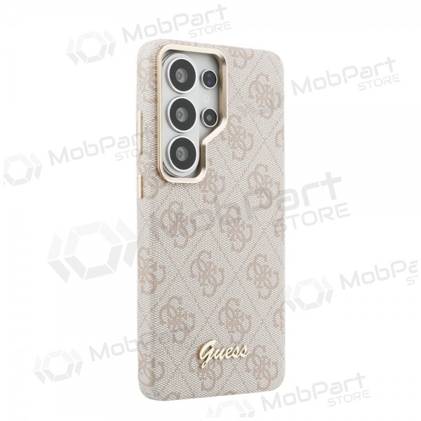 Θήκη Samsung Galaxy S26 Ultra - Guess PU 4G Script Metal Logo Magnetic (ροζ)