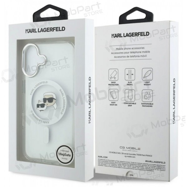 Θήκη Apple iPhone 17 - Karl Lagerfeld IML K&CH Heads Metal Frame MagSafe (διαφανής)