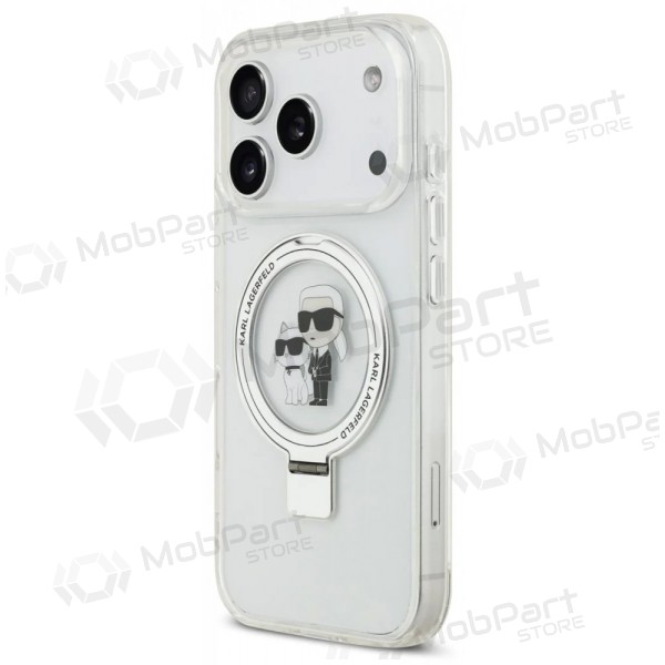 Θήκη Apple iPhone 17 Pro Max -Karl Lagerfeld Ringstand Karl and Choupette MagSafe- (διαφανής)