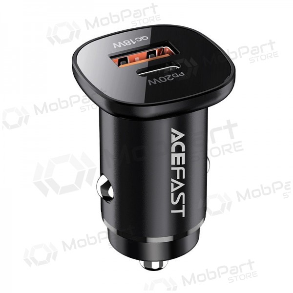 Φορτιστής automobilinis Acefast B1 Mini 38W USB-C+USB-A μαύρος