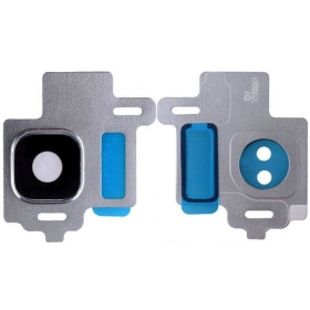 Samsung Galaxy S8 τζαμάκι κάμερας (με πλαίσιο) (ασήμι)