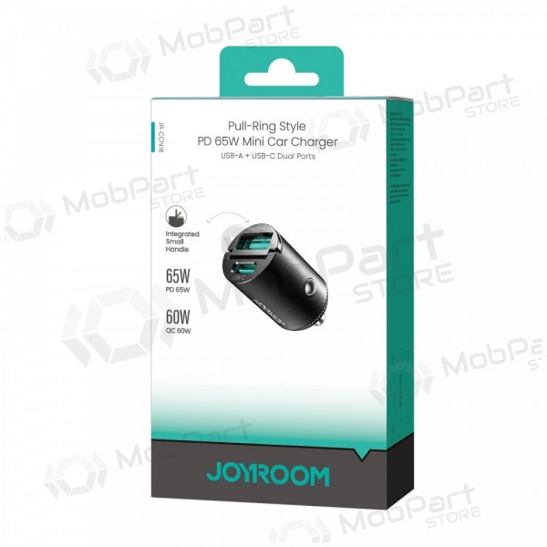 Φορτιστής αυτοκινήτου τηλεφώνου Joyroom JR-CCN18 65 W USB-C + USB-A μαύρος