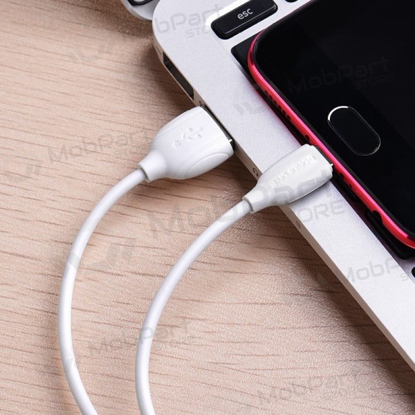 USB καλώδιο Borofone BX19 USB-A to MicroUSB 1.0m άσπρο