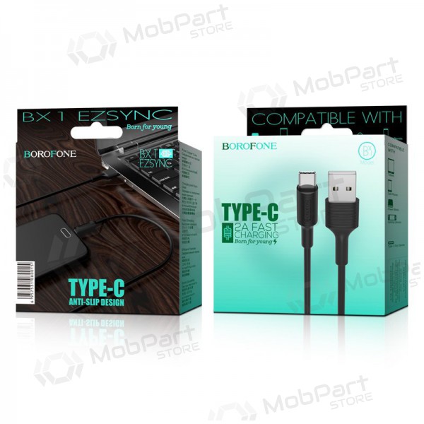 USB καλώδιο Borofone BX1 Type-C 1.0m (μαύρος)