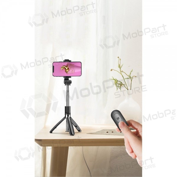 Selfie stick XO SS08 Tripod Bluetooth μαύρος