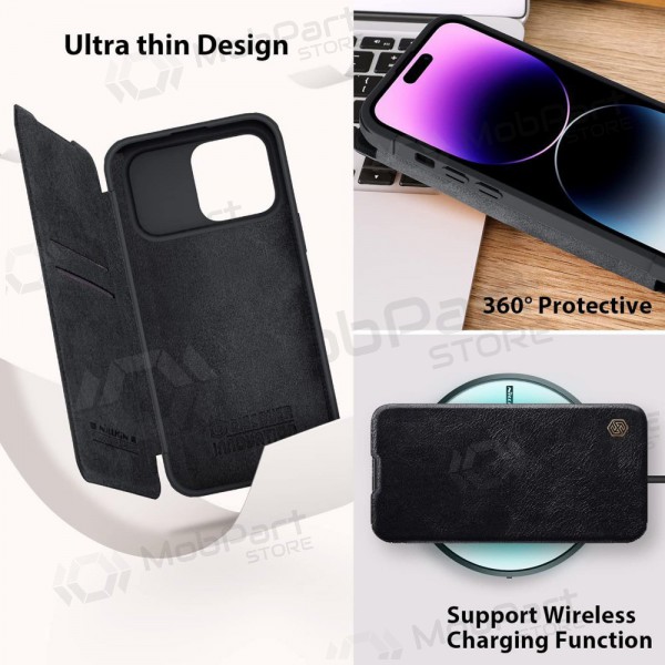 Apple iPhone 14 Pro Max θήκη „Nillkin Leather“ (μαύρος)