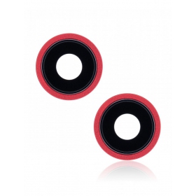 Apple iPhone 13 mini τζαμάκι κάμερας (2τεμ) (το κόκκινο) (με πλαίσιο)