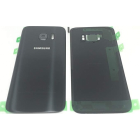 Samsung G930F Galaxy S7 πίσω κάλυμμα μπαταρίας (μαύρος) (μεταχειρισμένος grade A, γνησια)