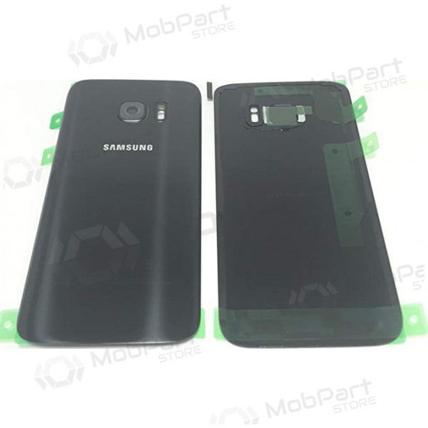Samsung G930F Galaxy S7 πίσω κάλυμμα μπαταρίας (μαύρος) (μεταχειρισμένος grade A, γνησια)