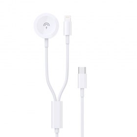 Καλώδιο USB-C Dudao A12MAX-2in1 USB-C σε iWatch / Lightning 1.2 μ
