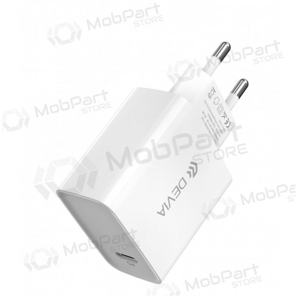 Φορτιστής Devia Smart PD Quick Charge + MFI Type-C-Lightning (άσπρο)
