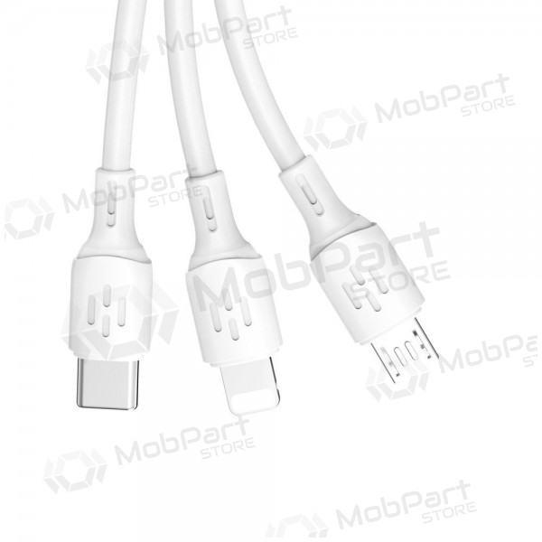 Καλώδιο USB Dudao L8A-3in1 USB-A σε USB-C / Micro USB / Lightning 1.2 m 6A