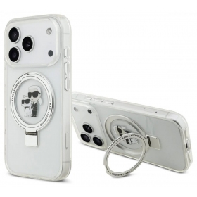 Θήκη Apple iPhone 17 Pro Max -Karl Lagerfeld Ringstand Karl and Choupette MagSafe- (διαφανής)