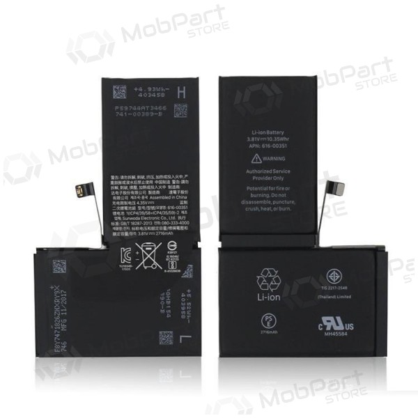 Apple iPhone X μπαταρία / συσσωρευτής (2716mAh) (μεταχειρισμένος grade A, γνησια)