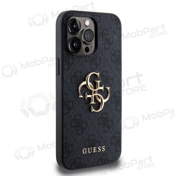 Θήκη Apple iPhone 14 Pro Max - Guess PU 4G Metal Logo (γκρι)