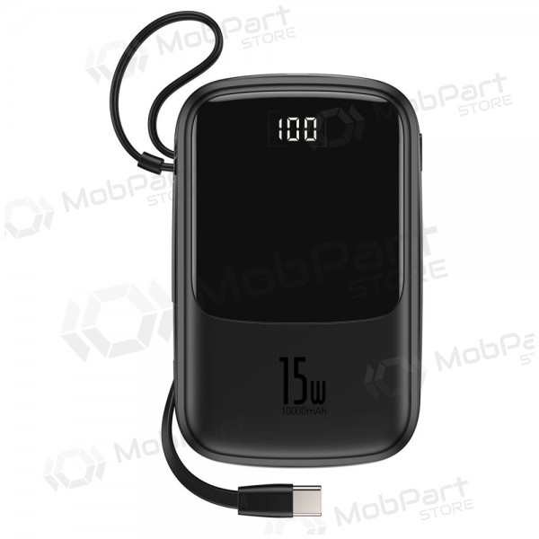 Εξωτερική μπαταρία Power Bank Baseus Q Pow With Type-C Cable 10000mAh μαύρος PPQD-A01