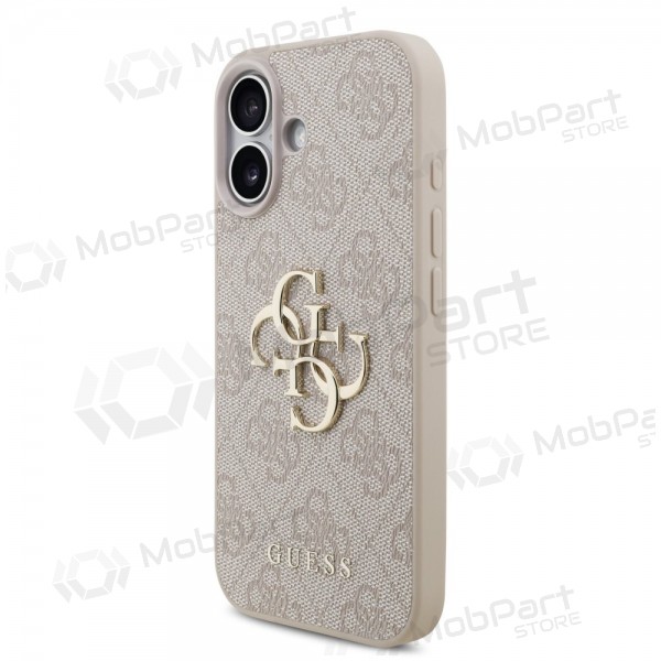 Θήκη Apple iPhone 17 - Guess PU 4G Metal Logo (ροζ)