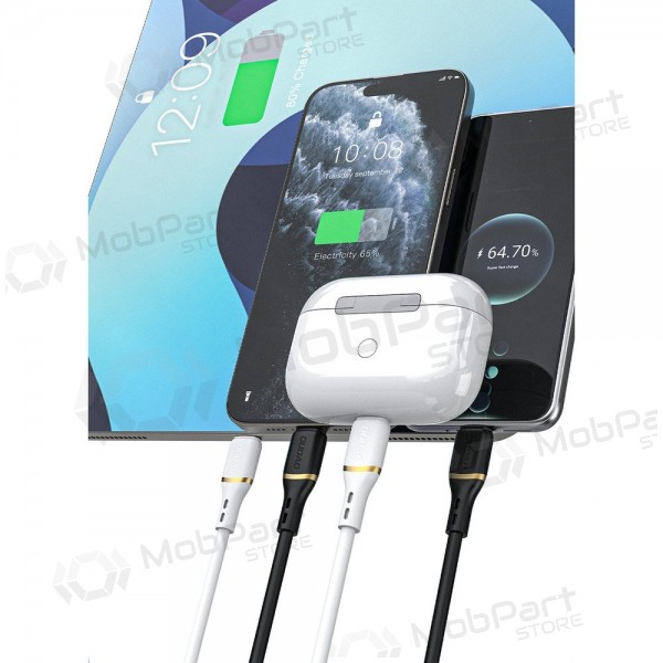 Καλώδιο USB-C Dudao L25C USB-C σε USB-C 1 m 60 W μαύρο