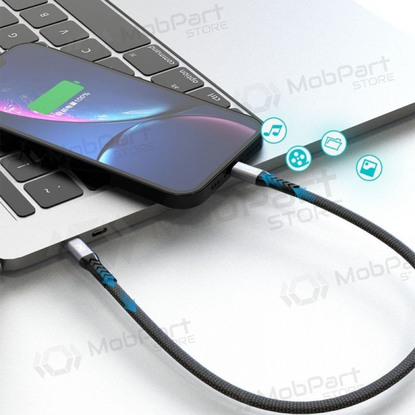 Καλώδιο Lightning Dudao L10P USB-C σε Lightning 0.23 m 20 W μαύρο