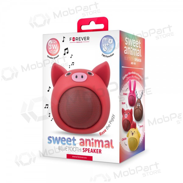 Φορητό ηχείο Bluetooth Forever Sweet Animal Pig Rose ABS-100
