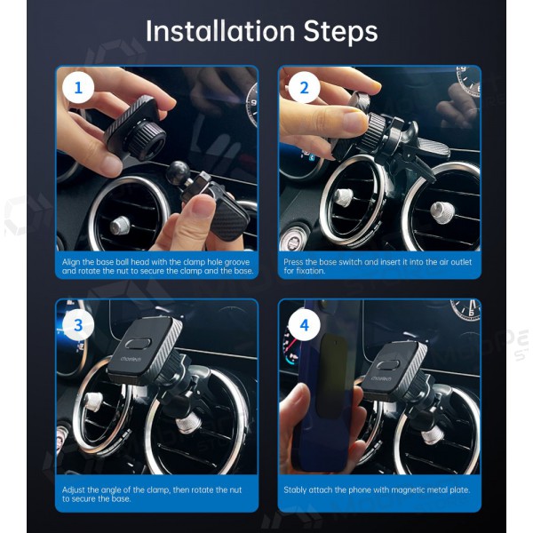 Θήκη τηλεφώνου αυτοκινήτου Choetech H042 μαύρος