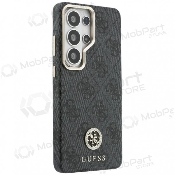 Θήκη Samsung Galaxy S26 Ultra - Guess PU Leather 4G Strass Logo Gold Frame Magnetic (μαύρο)
