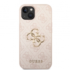 Θήκη Apple iPhone 14 -Guess PU 4G Metal Logo-