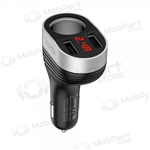 Φορτιστής automobilinis Hoco Z29 x 2 USB (3.1A) (μαύρος)