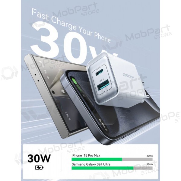 Φορτιστής Joyroom JR-TCF15 USB-C/USB-A 30W άσπρο