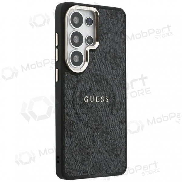 Θήκη Samsung Galaxy S26 Ultra -Guess PU Leather 4G Gold Frame Magnetic- (μαύρη)