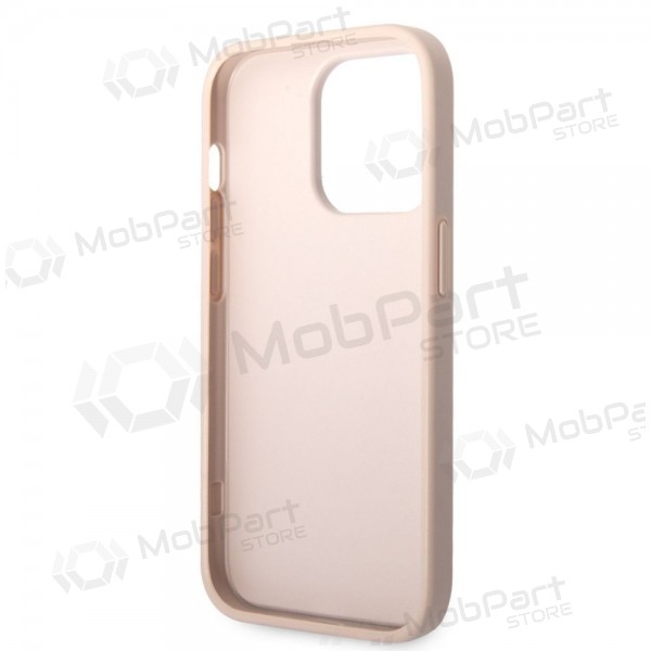 Θήκη Apple iPhone 14 Pro Max - Guess PU 4G Metal Logo (ροζ)