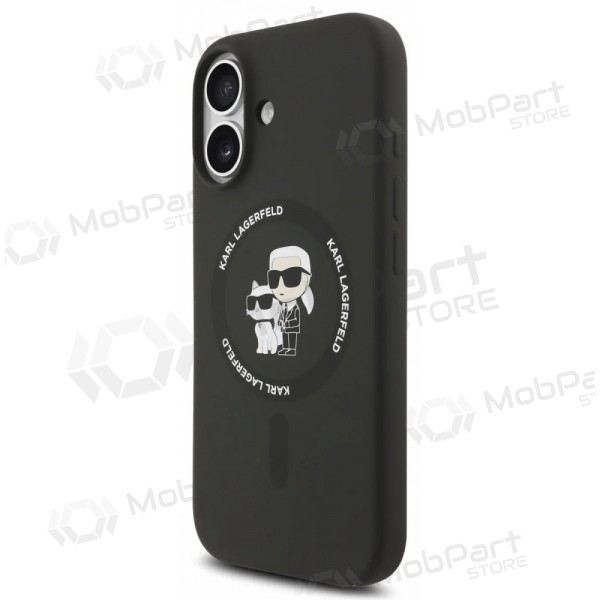 Θήκη Apple iPhone 17 - Karl Lagerfeld Liquid Silicone Karl and Choupette MagSafe (μαύρο)