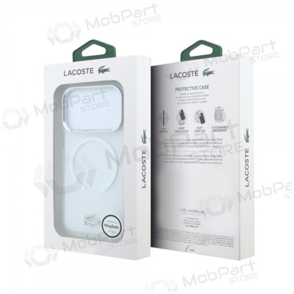 Θήκη Apple iPhone 18 Pro -Lacoste IML Frosted Petit Pique Metal Logo MagSafe- (διαφανής)