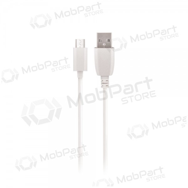 USB καλώδιο Maxlife microUSB (άσπρο) 1.0m