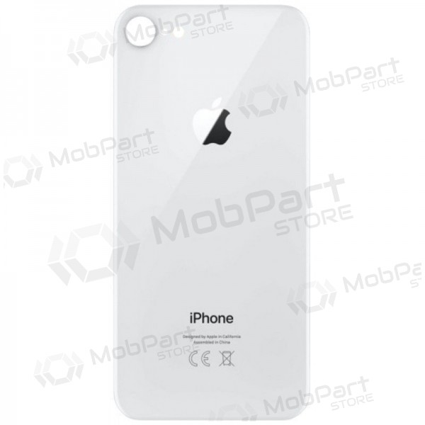 Apple iPhone 8 πίσω κάλυμμα μπαταρίας (ασήμι) (bigger hole for camera)