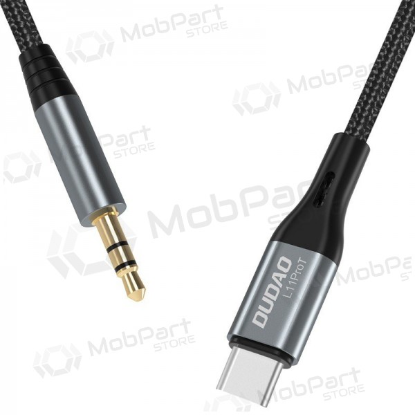 Καλώδιο ήχου Dudao L11ProT USB-C σε 3.5 mm 1 m μαύρο