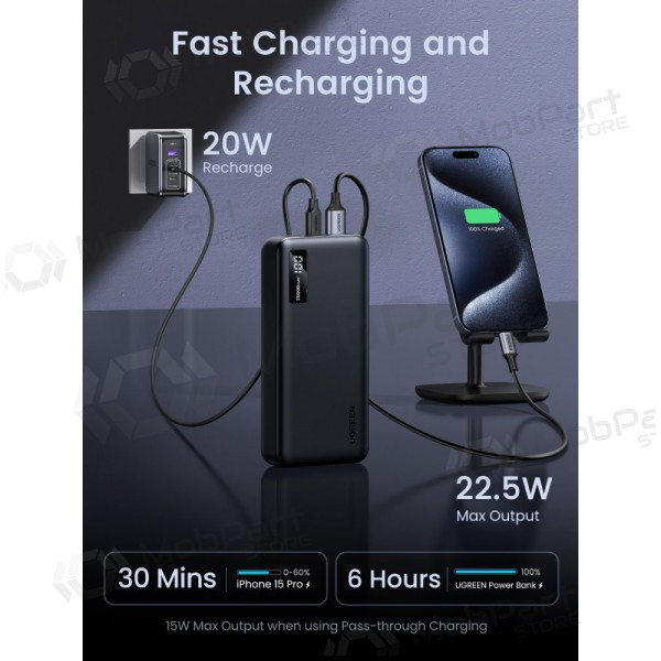 Εξωτερική μπαταρία Power Bank Ugreen PB313 20W 20000mAh (25683) μαύρος