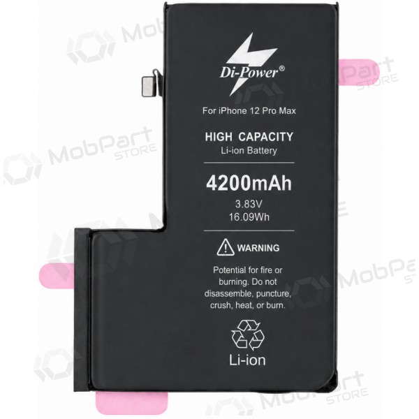 Μπαταρία Apple iPhone 12 Pro Max, συσσωρευτής Di-Power 4200 mAh (αυξημένης χωρητικότητας)
