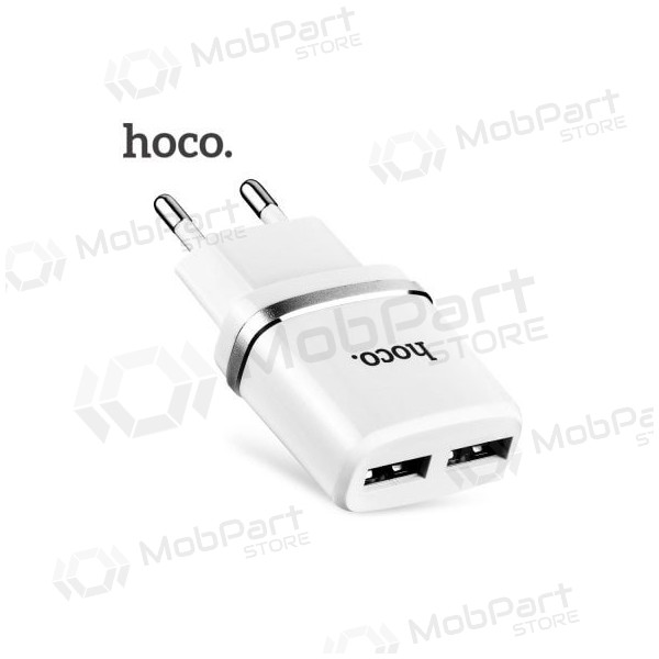 Φορτιστής HOCO C12 Smart Dual USB (5V 2.4A) (άσπρο)