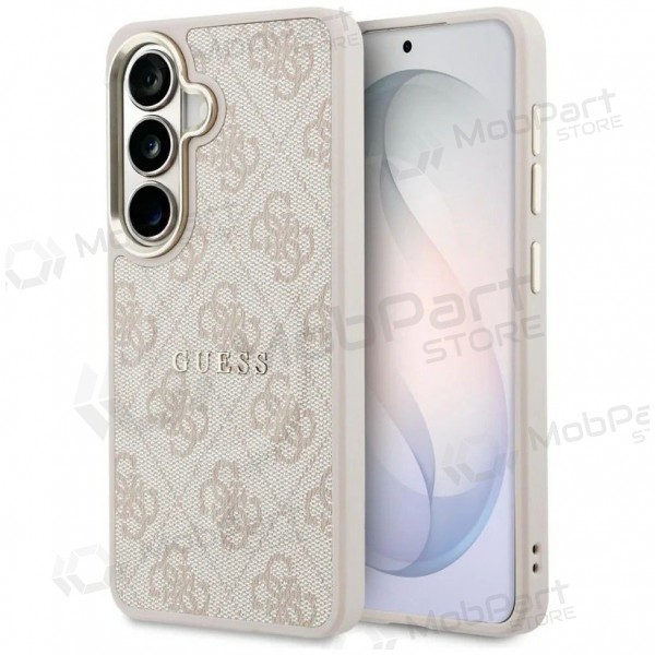 Θήκη Samsung Galaxy S26 -Guess PU Leather 4G Gold Frame Magnetic- (ροζ)