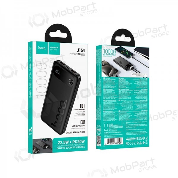Εξωτερική μπαταρία Power Bank Hoco J154 22.5W 10000mAh μαύρος